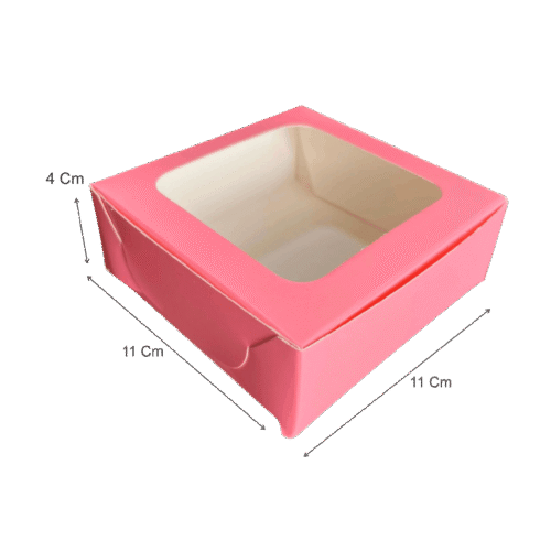 CAJA PEQUEÑA ACETATO ROSA AMOR Y AMISTAD 11X11 Caja pequeña acetato rosa amor y amistad (Paquete x 12) - 11cm x 11cm