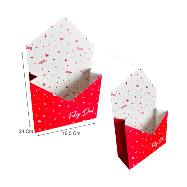 Caja tipo sobre amor y amistad (Paquete x 12) - 24cm x 16,5cm