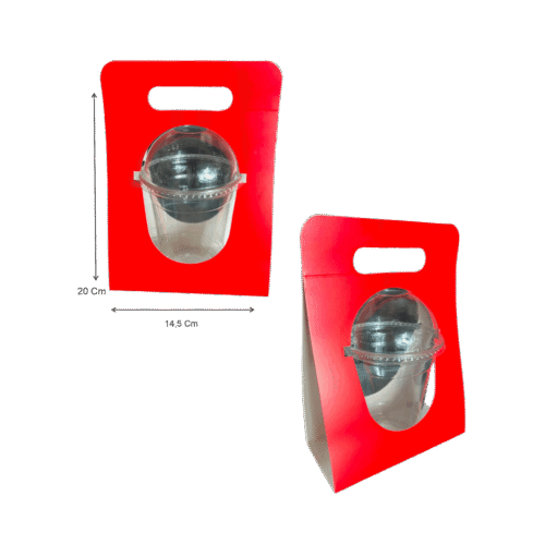Caja porta domo roja (Paquete x 12) - 20cm x 14.5cm