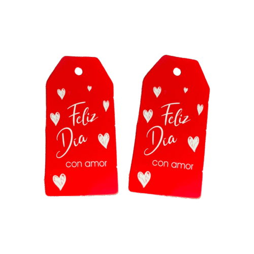 Tags feliz día amor y amistad (Paquete x 12)