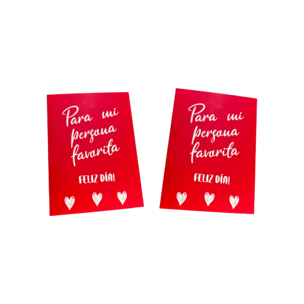 Tarjetas mi persona favorita amor y amistad (Paquete x 12)