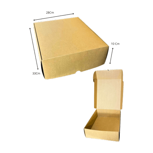 Caja empaque grande kraft (Paquete x12) – 33cm x 28cm