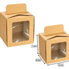 Caja cubo con cogedero pequeña kraft (Paquete x12) – 7cm x 6cm